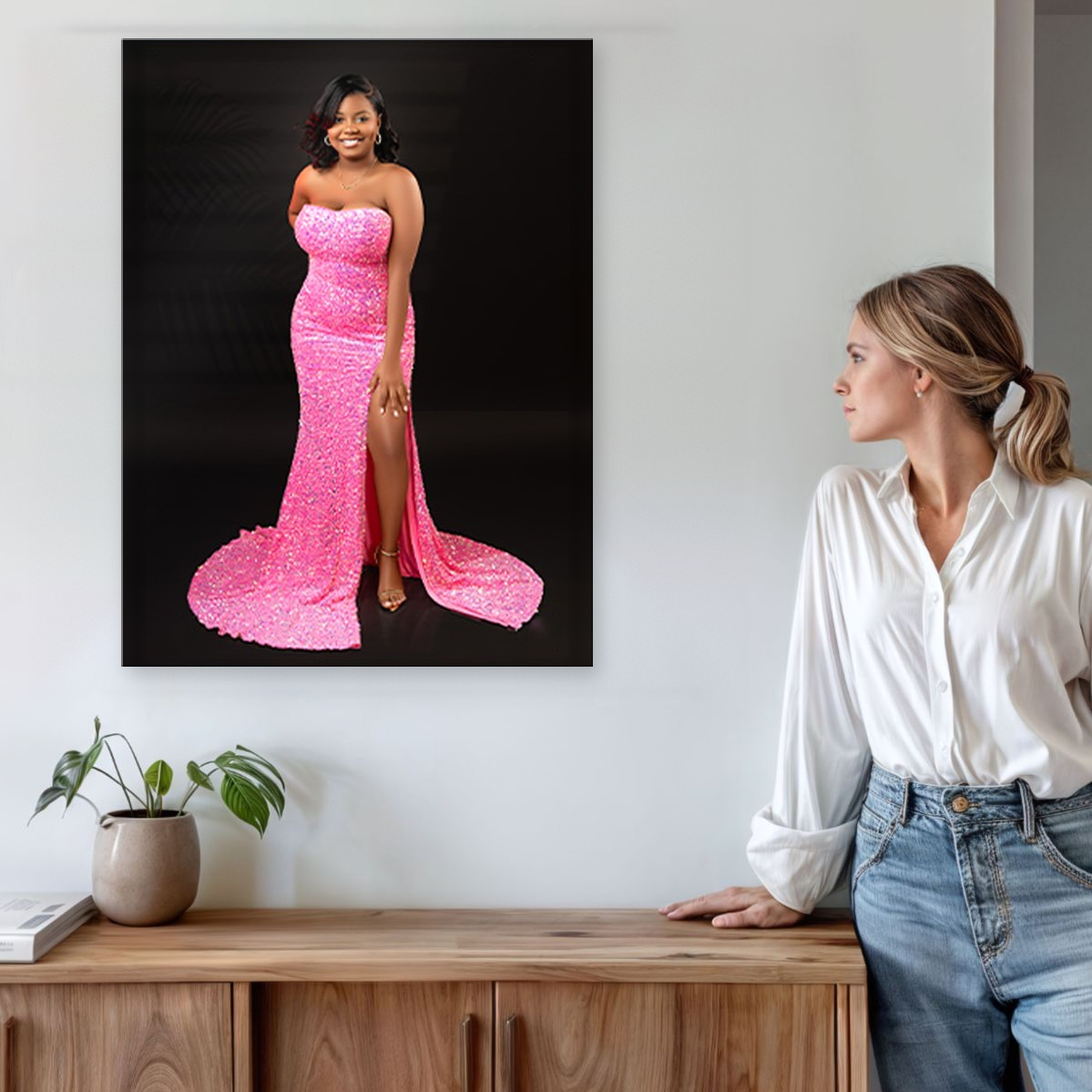 18x24 acrylic photo poster on a wall