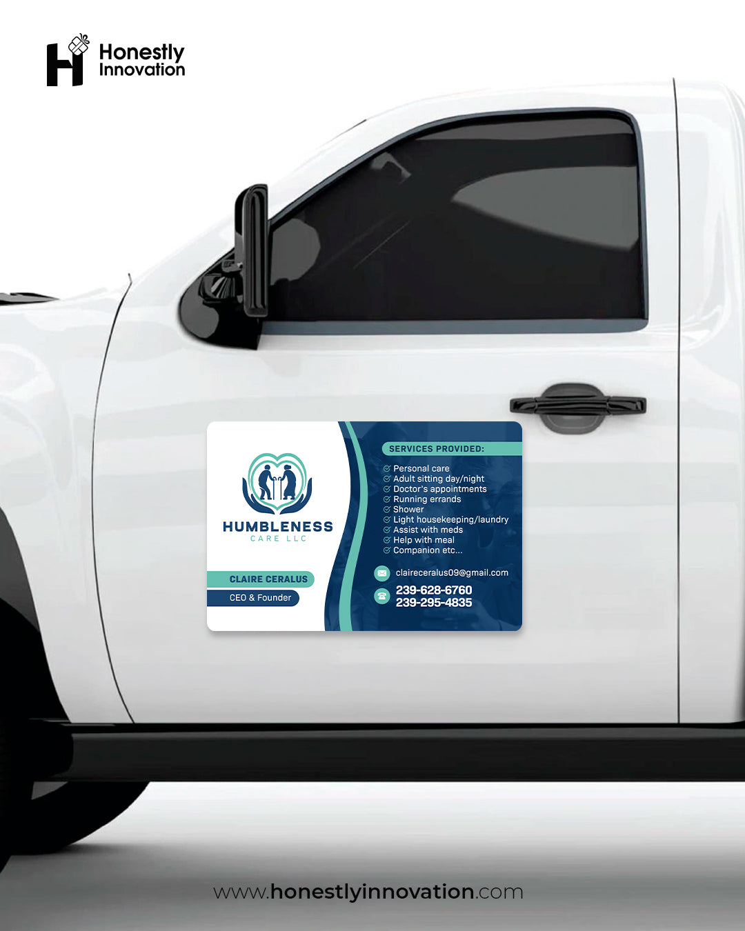 Personalized Car Magnet, Advertise Your Business, Logo For Your Vehicle, Advertising Magnets