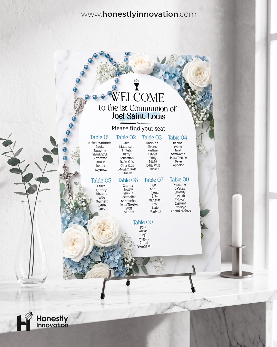 Custom Acrylic Welcome Sign – 18×24" | Personalized for Any Occasion