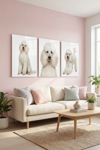 Custom Acrylic Dog Portrait Set – Personalized Pet Wall Art (3-Piece 16"x24")