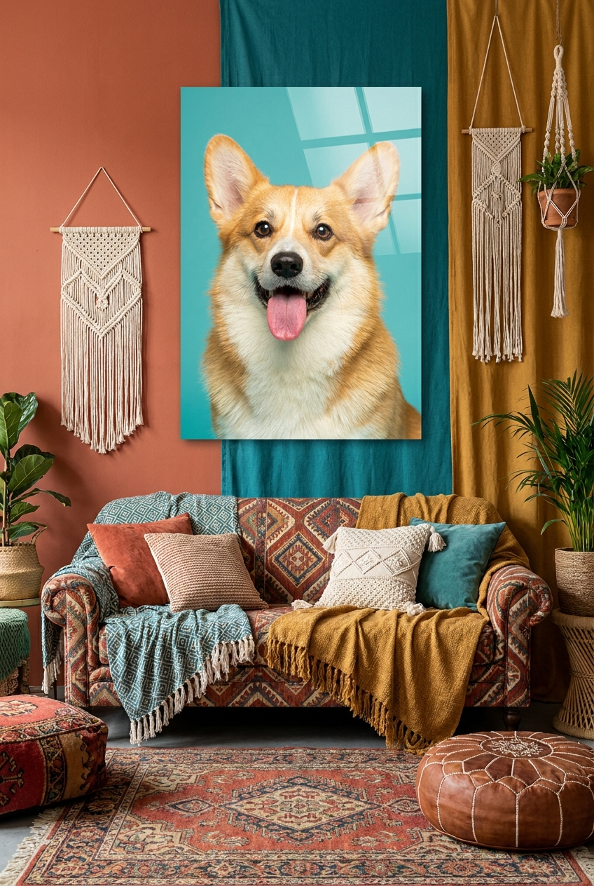 Custom Acrylic Dog Portrait Set – Personalized Pet Wall Art (3-Piece 16"x24")