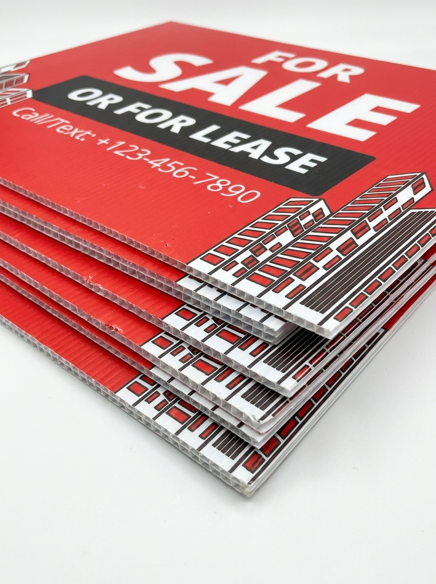 Custom Printed Yard Signs – Bulk 50 Pack | Corrugated Plastic