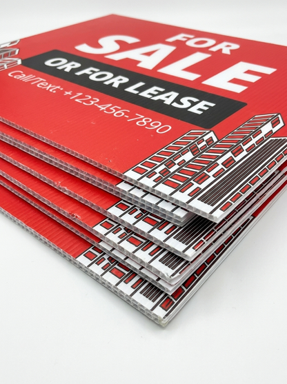 Custom Printed Yard Signs – Bulk 50 Pack | Corrugated Plastic