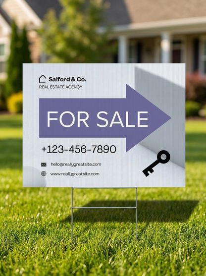 Custom Printed Yard Signs – Bulk 50 Pack | Corrugated Plastic