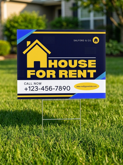 Custom Printed Yard Signs – Bulk 50 Pack | Corrugated Plastic