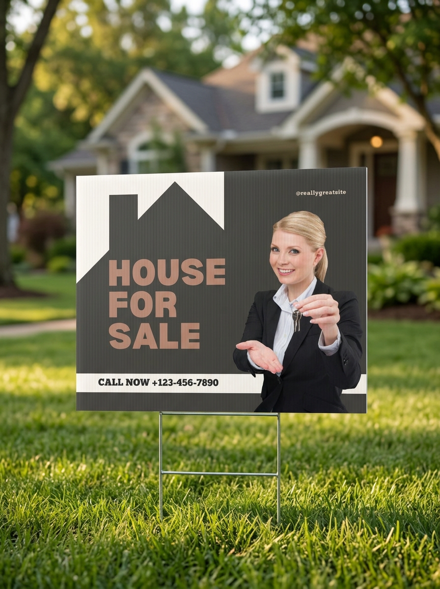 Custom Printed Yard Signs – Bulk 50 Pack | Corrugated Plastic