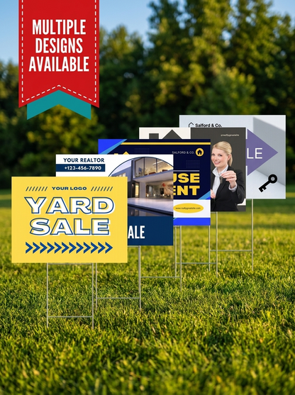 Custom Printed Yard Signs – Bulk 50 Pack | Corrugated Plastic