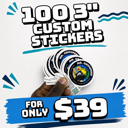 100 3" Custom Vinyl Stickers